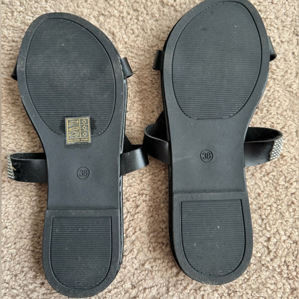 S Curve Rhinestone Sandals - Picture 3 of 3
